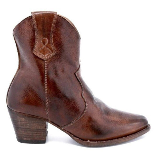 Women's short cowboy boots pointed toe ankle western boots - Image 6