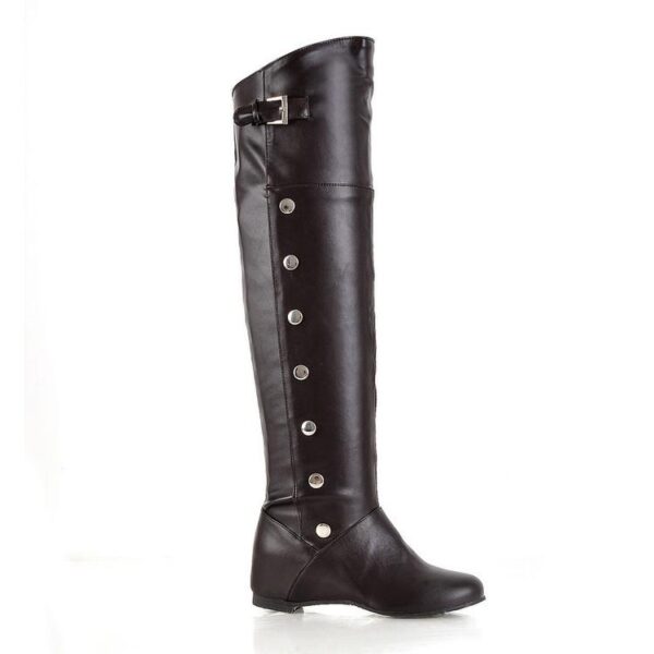 Women studded buckle strap over the knee boots - Image 6
