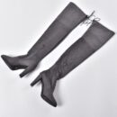 Over the knee heeled boots elastic suede long boots thigh high boots