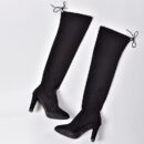 Over the knee heeled boots elastic suede long boots thigh high boots