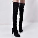 Over the knee heeled boots elastic suede long boots thigh high boots