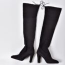 Over the knee heeled boots elastic suede long boots thigh high boots