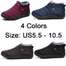 Waterproof fur lining snow boots non-slip warm snow boots for women