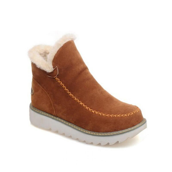 Women's fur lining snow boots non-slip ankle snow boots fashion winter boots - Image 8