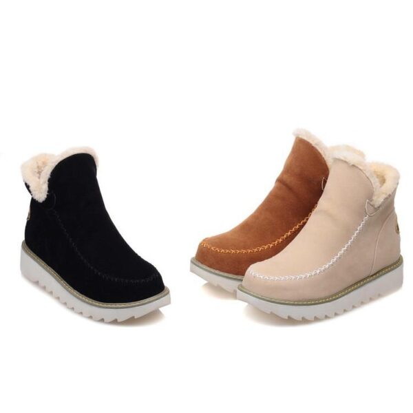 Women's fur lining snow boots non-slip ankle snow boots fashion winter boots - Image 7