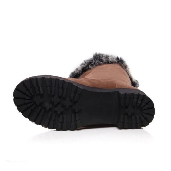 Fuzzy trim fur lined mid calf snow boots - Image 11