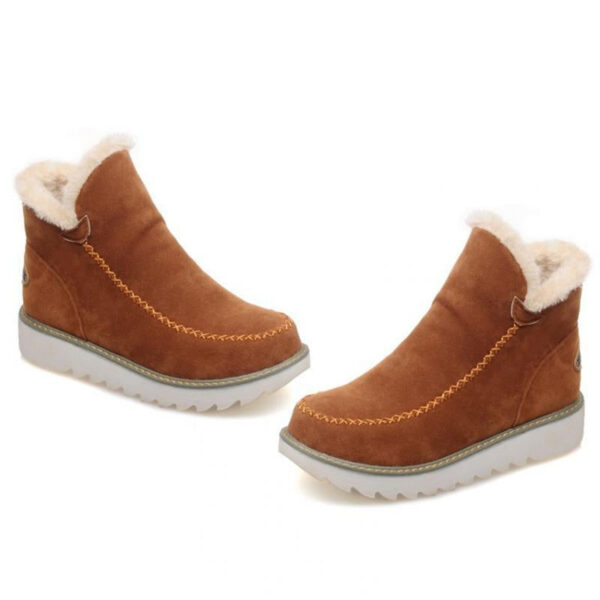 Women's fur lining snow boots non-slip ankle snow boots fashion winter boots - Image 13