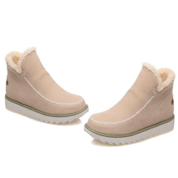 Women's fur lining snow boots non-slip ankle snow boots fashion winter boots - Image 4