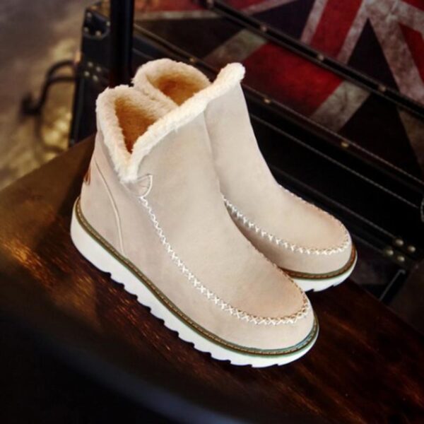 Women's fur lining snow boots non-slip ankle snow boots fashion winter boots - Image 5