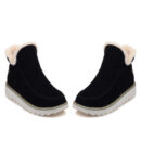 Women's fur lining snow boots non-slip ankle snow boots fashion winter boots