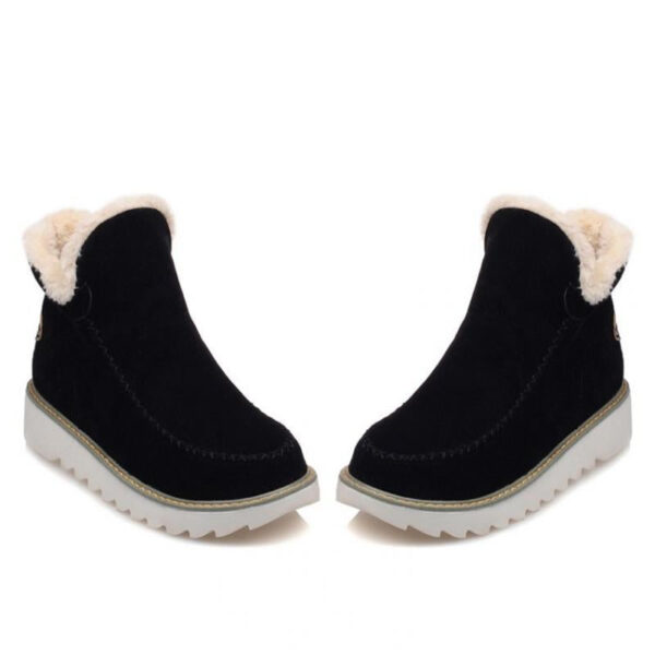 Women's fur lining snow boots non-slip ankle snow boots fashion winter boots - Image 20