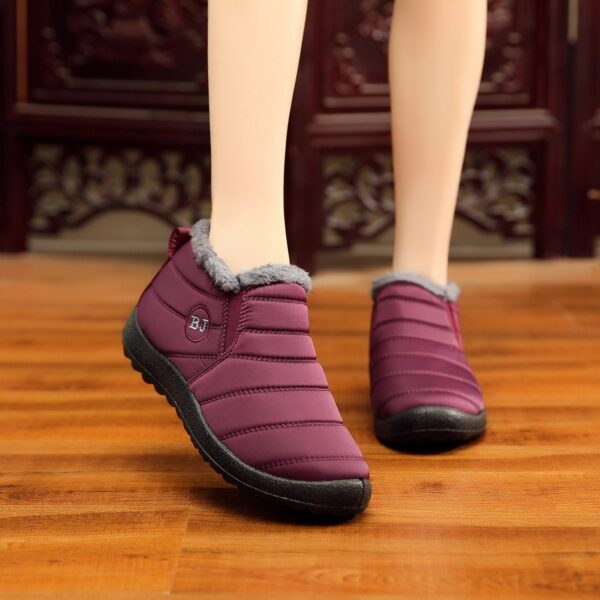Waterproof fur lining snow boots non-slip warm snow boots for women - Image 8