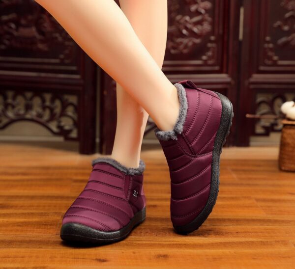 Waterproof fur lining snow boots non-slip warm snow boots for women - Image 18