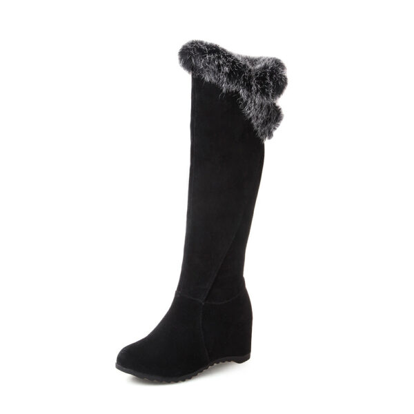 Winter warm plush lining over the knee boots pull on - Image 12