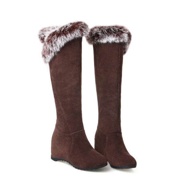 Winter warm plush lining over the knee boots pull on - Image 6