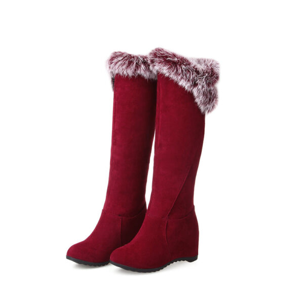 Winter warm plush lining over the knee boots pull on - Image 7