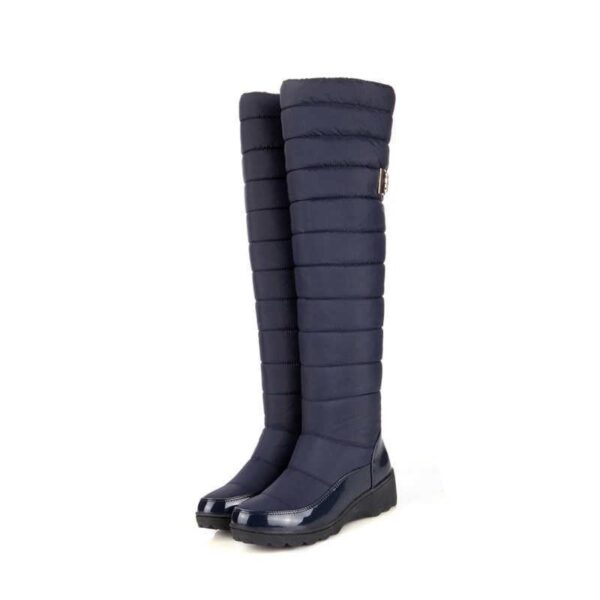 Waterproof knee high snow boots fur lining tall boots for women - Image 9