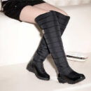 Waterproof knee high snow boots fur lining tall boots for women